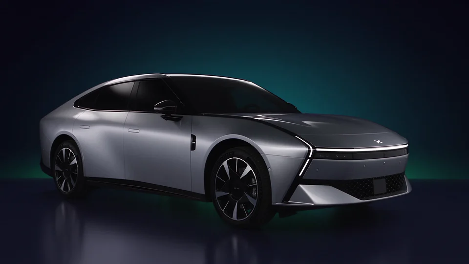 Illustration of a silver car under soft studio lighting